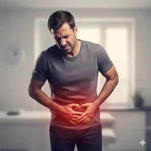 Ilustración médica de cirugía laparoscópica para el tratamiento de hernia abdominal en Toluca y Metepec